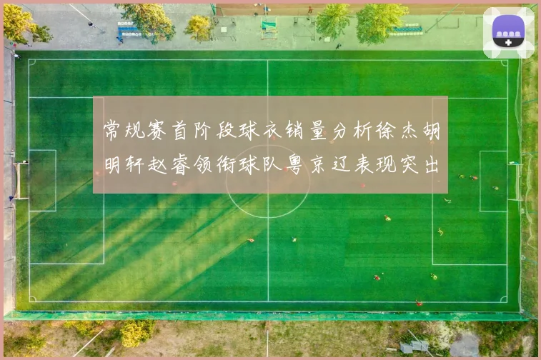 常规赛首阶段球衣销量分析徐杰胡明轩赵睿领衔球队粤京辽表现突出